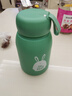【京东物流送货上门】萌萌兔卡通水杯女牛奶玻璃杯创意便携杯子 绿色萌萌兔 330ml 1只 实拍图