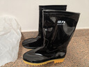 回力雨鞋男高筒户外雨天防水防滑胶鞋耐磨钓鱼洗车雨靴套鞋827黑中41 实拍图