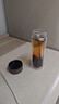 富光男女士双层玻璃杯 高硼硅玻璃304茶隔水杯子 带茶隔泡茶杯320ml 实拍图