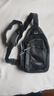 【京东物流】运动便携男女胸包单肩斜挎骑行健身训练瑜伽帆布包 黑色-双层 实拍图