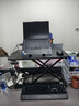 全品屋升降电脑桌站立办公书桌显示器升降支架台式工作台桌 【七档手动升降】-曜石黑 健康办公 实拍图