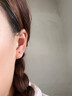 TsfulS999足银如意同心结螺丝耳钉女小众设计耳环纯银养耳免摘耳骨饰品 【如意结耳钉】（大号直针款） 实拍图