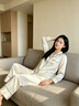 丝界真丝睡衣女100%桑蚕丝简约纯色情侣休闲家居服丝绸套装节日礼物 实拍图
