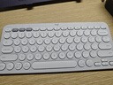 罗技（Logitech）时尚系列K390无线蓝牙键盘 超薄便携 新升级 白色 79键 实拍图