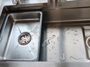 摩恩阳光系列厨房水槽大单槽洗菜盆一体盆304不锈钢台上中下家用洗碗水池 四孔集渣银色水槽-圆形抽拉顶配 75*46CM 实拍图