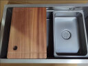 BT&TO 日本厨房纳米水槽加厚304不锈钢大单槽多功能厨房洗菜盆洗碗盆套装 68X43多功能枪灰色纳米水槽（含抽拉龙头） 实拍图