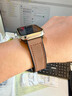 优束适用Apple watch S11表带s10疯马纹真皮新款苹果手表S9磁吸折叠扣ultra2高级感布艺潮流个性SE3代 【深咖】强力磁吸-折叠金属扣-疯马纹 44/45/46/49表盘4~11代/ 实拍图