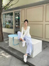 啄木鸟增高4cm德训鞋女2026年春夏季新款休闲阿甘鞋轻便网面小白运动鞋 白灰色【增高4CM】 37 (235mm) 实拍图