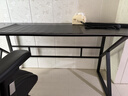 甄严选电脑桌台式电竞桌椅套装组合桌子办公家用桌学习桌书房书桌写字桌 【黑架+黑碳纤纹面】单桌160*60 实拍图
