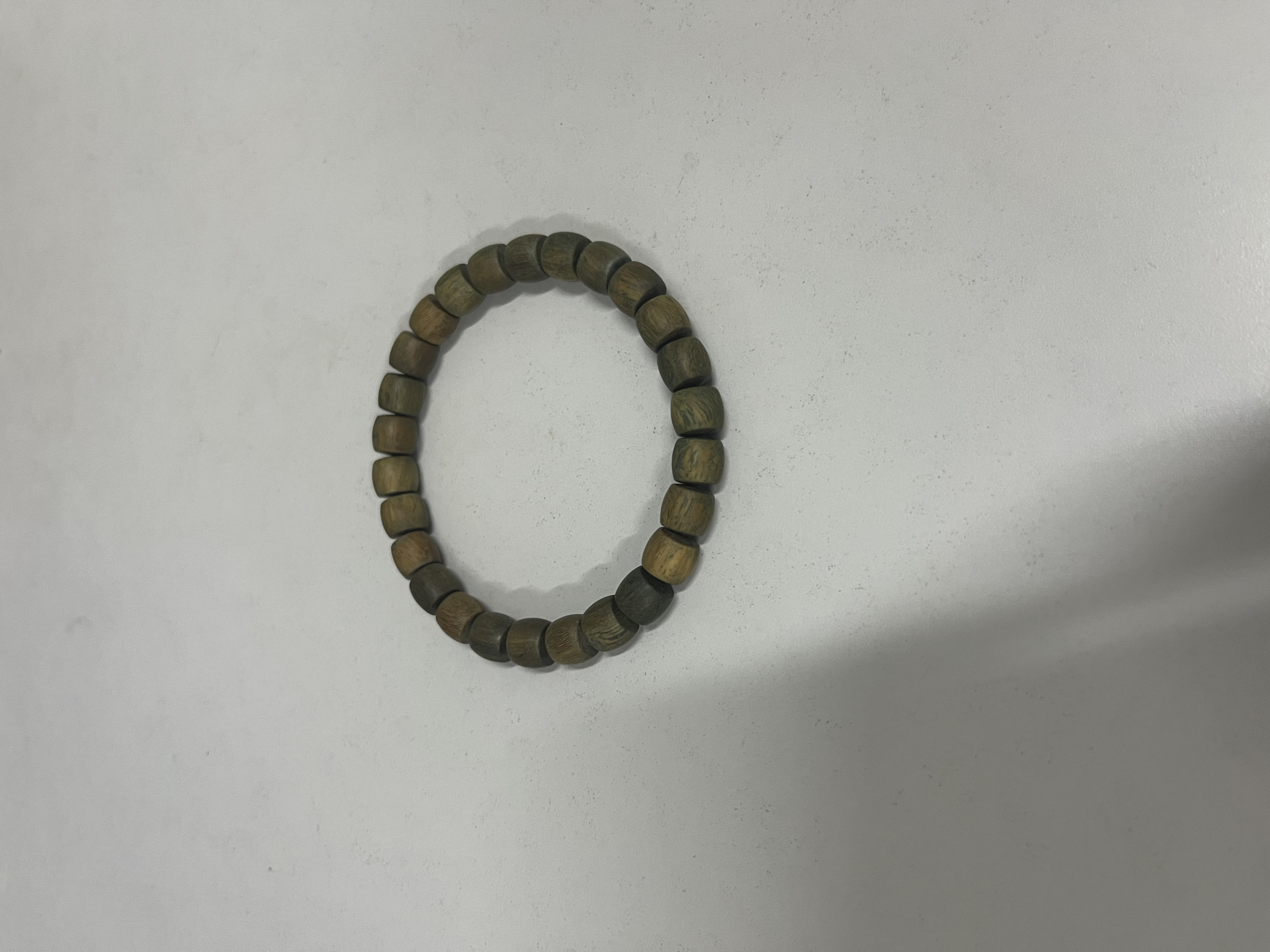 月印百川 绿檀木手串男女款檀木佛珠念珠单圈文玩手链约7*8mm 实拍图