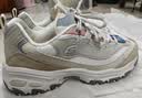 斯凯奇（Skechers）奶茶熊秋季女鞋熊猫老爹鞋透气休闲运动鞋厚底149238 QQ豆乳/NAT 36.5 实拍图