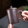 八玺（BAXI）宜兴纯手工紫砂杯带盖办公杯男士泡茶杯紫砂茶杯茶具送礼物大容量 山水紫泥飞把紫砂杯 500ml 名家邹耀明老师制 买一得多/证书礼盒齐全 实拍图