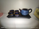 瓷牌茗茶具（cipaiming teaset） 茶具套装小套功夫茶壶便携一壶四杯家用会客泡茶器小茶台 窑变兔毫蓝一壶四杯+磁石干泡盘 实拍图