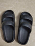 华美健步 ins风凉拖鞋时尚韩版厚底沙滩软底一字拖户外凉拖男款HM2271黑色42-43码 实拍图