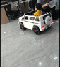 福儿宝奔驰授权大G儿童电动车玩具车可坐人四轮带遥控越野小孩宝宝送礼 四驱白+减震器+后备箱+高低门+皮座+防爆软胎 实拍图