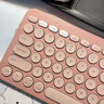 罗技（Logitech）时尚系列K390无线蓝牙键盘 超薄便携 新升级 粉色 79键 实拍图