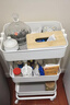 宜家（IKEA）拉斯克家居小推车置物架移动茶水桌书包架客厅厨房收纳架 白色大号 35*45*77cm 实拍图