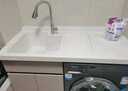 Kadoor德国蜂窝铝洗衣柜阳台一体台盆洗衣洗手脸池槽滚筒浴室柜切角定制 120CM 右盆 奶茶色 送抽拉龙头 实拍图