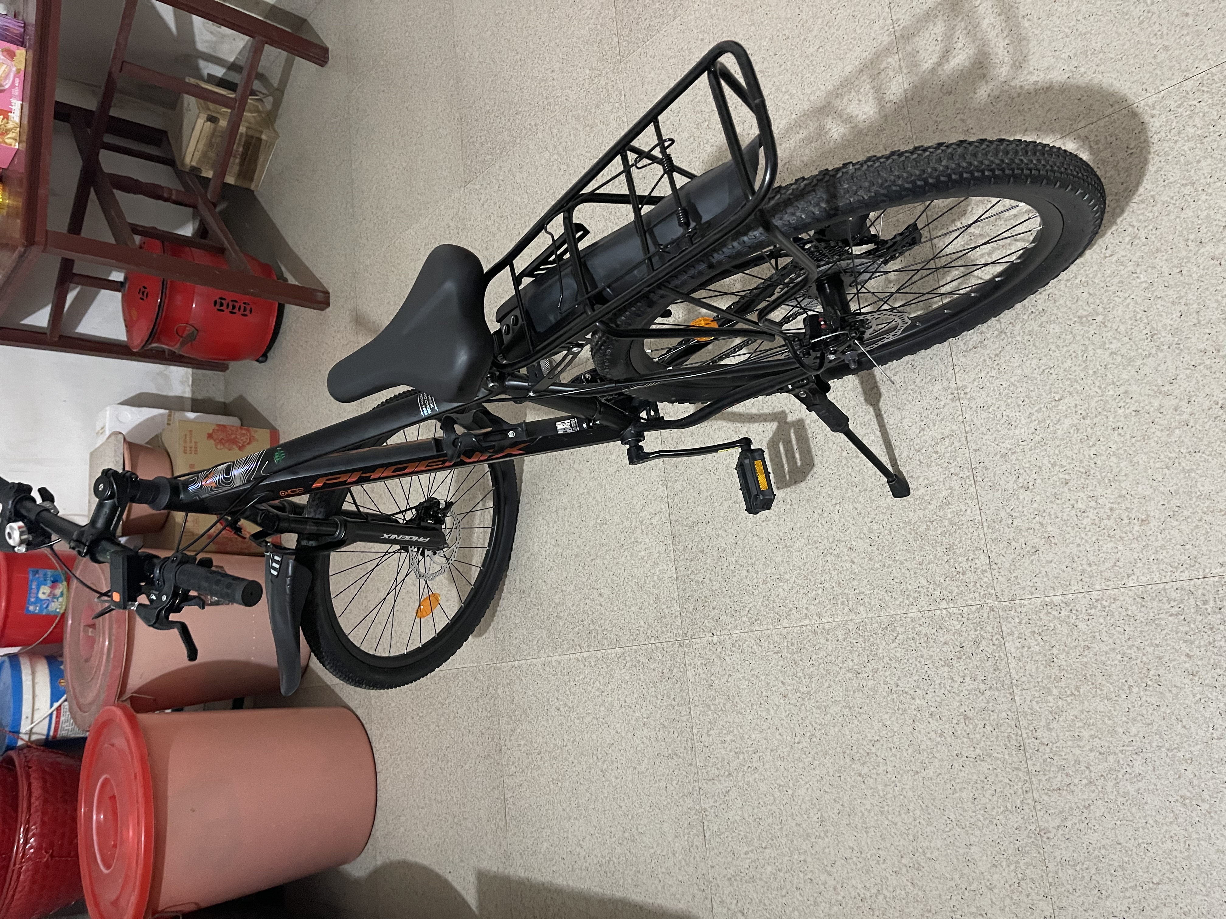 凤凰上海凤凰山地车自行车男士女式学生成人变速宽胎越野公路赛单车 【钢架/全套竞速轴承】条轮消黑 24寸27速【建议身高138-168cm】 实拍图