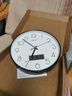 康巴丝（Compas）挂钟客厅钟表 万年历简约石英钟表挂墙时钟 C3242Y  钢琴黑 28cm 实拍图
