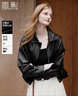 香影黑色皮衣外套女小个子2026春季新款高级感酷飒风短款pu皮夹克 黑色 S 155/80A/85-95斤 实拍图