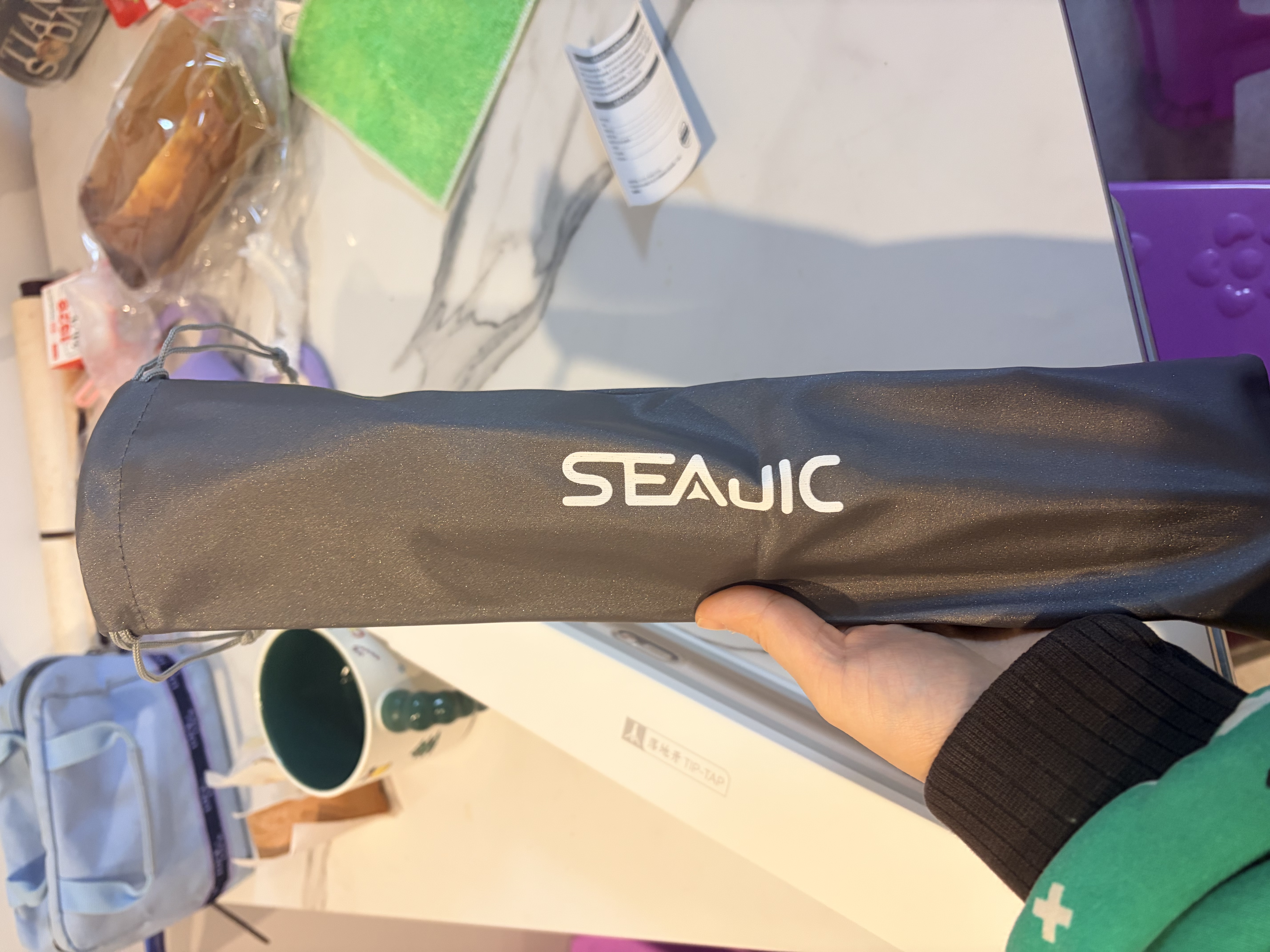 SEAJIC施吉客【落地开】自拍杆三脚架手机落地支架丢丢杆便携式旅游自拍神器360°旋转全自动多功能支架 落地自动弹开【沙漠金】1.7米 实拍图