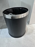 本迪不锈钢压圈垃圾桶10L大号黑色酒店带内桶双层烤漆阻燃金属垃圾桶 实拍图