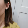 蔓笙999足银男士耳钉纯银轻奢中性潮流个性气质时尚耳圈单只酷帅耳饰 999足银耳钉【单只】 实拍图