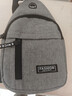 运动跑步包男休闲斜挎包手机包防泼水健身包女单肩包 灰色 实拍图