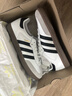 adidas「T头鞋」SAMBA OG经典复古板鞋德训鞋男女阿迪达斯三叶草   白/黑/浅灰   38.5 实拍图
