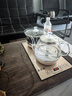 益茶福全自动上水电热水壶底部上水嵌入式茶台功夫茶烧水壶饮水烧水一体机抽水玻璃煮茶壶保温泡茶壶 SQ-008金色玻璃套装 1L 实拍图