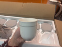 陶相惠 茶杯骨瓷办公杯会议杯陶瓷盖杯开会杯子商务办公水杯带盖10只装 实拍图