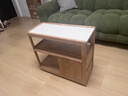 源氏木语实木沙发边柜岩板侧边几北欧小户型客厅角几可移动窄边桌 实拍图