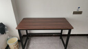 新颜值主义电脑桌电竞桌实木书桌家用台式办公桌学习桌写字桌工作台长条桌子 120*60CM【40MM碳钢腿】胡桃色 实拍图
