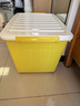 SPACEXPERT 衣物收纳箱特大号塑料整理箱车载储物箱60L黄色 1个装 带轮 实拍图