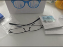 依视路（ESSILOR） 钻晶系列高清耐磨防蓝光近视超薄镜片专业配度数眼镜架男女镜框 金属-半框-2012BK-黑色 镜框+依视路膜岩高清1.60现片 实拍图