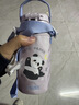 膳魔师（THERMOS）儿童水杯tritan吸管杯学生开学必备小熊猫塑料水壶420ml紫 实拍图