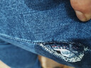 真维斯（Jeanswest）牛仔裤男春夏季薄款2026新款天丝舒适修身直筒高端潮牌休闲裤子男 深蓝【棉弹常规】 38 码(2尺9) 【建议175-190斤】 实拍图