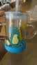 富光玻璃杯家用儿童牛奶杯子带刻度吸管水杯男女宝宝冲泡奶粉杯带把手 实拍图