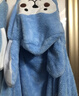南极人（Nanjiren）婴儿童浴巾斗篷带帽比棉纱布吸水珊瑚绒浴巾宝宝洗澡浴袍披风包巾 实拍图
