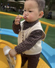 G.duck小黄鸭童装男童套装春装2026新款婴幼儿童马甲毛衣衬衫男宝宝衣服 米色三件套 90 建议1~2岁【80-90cm】cm 晒单实拍图