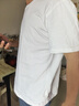 【京东直采】重磅纯棉 圆领短袖男款t恤衣服女士t恤服装真5折专场 白色（短袖） XL （125-140斤） 实拍图