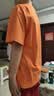 特步童装儿童服装中性中国金标印花元素短袖夏季棉质短T 明火橙 160 实拍图
