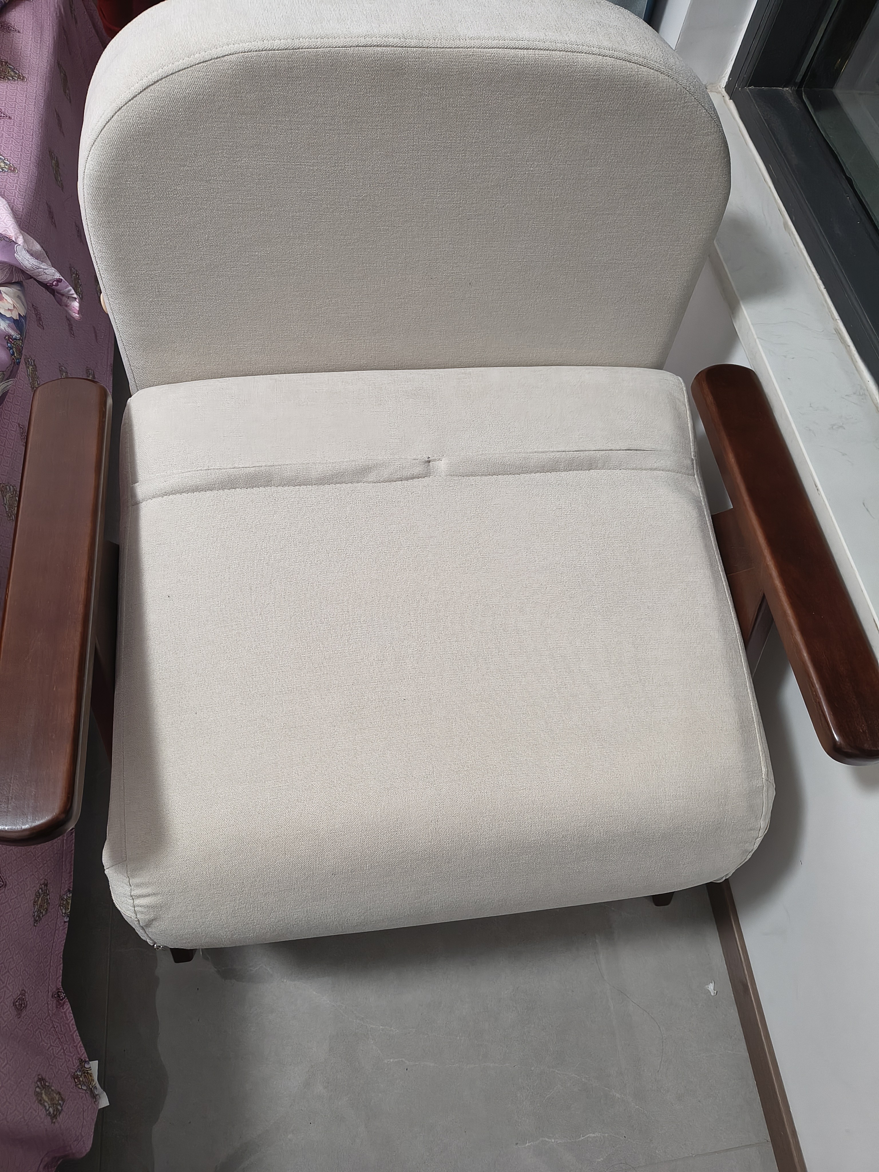 千禧华府实木沙发床折叠一体两用小户型家用书房单双人懒人沙发客厅0.8米 实拍图