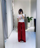 尚都比拉纯棉直筒牛仔裤女士春秋长款裤子宽松显瘦复古百搭女裤 牛仔蓝L 实拍图