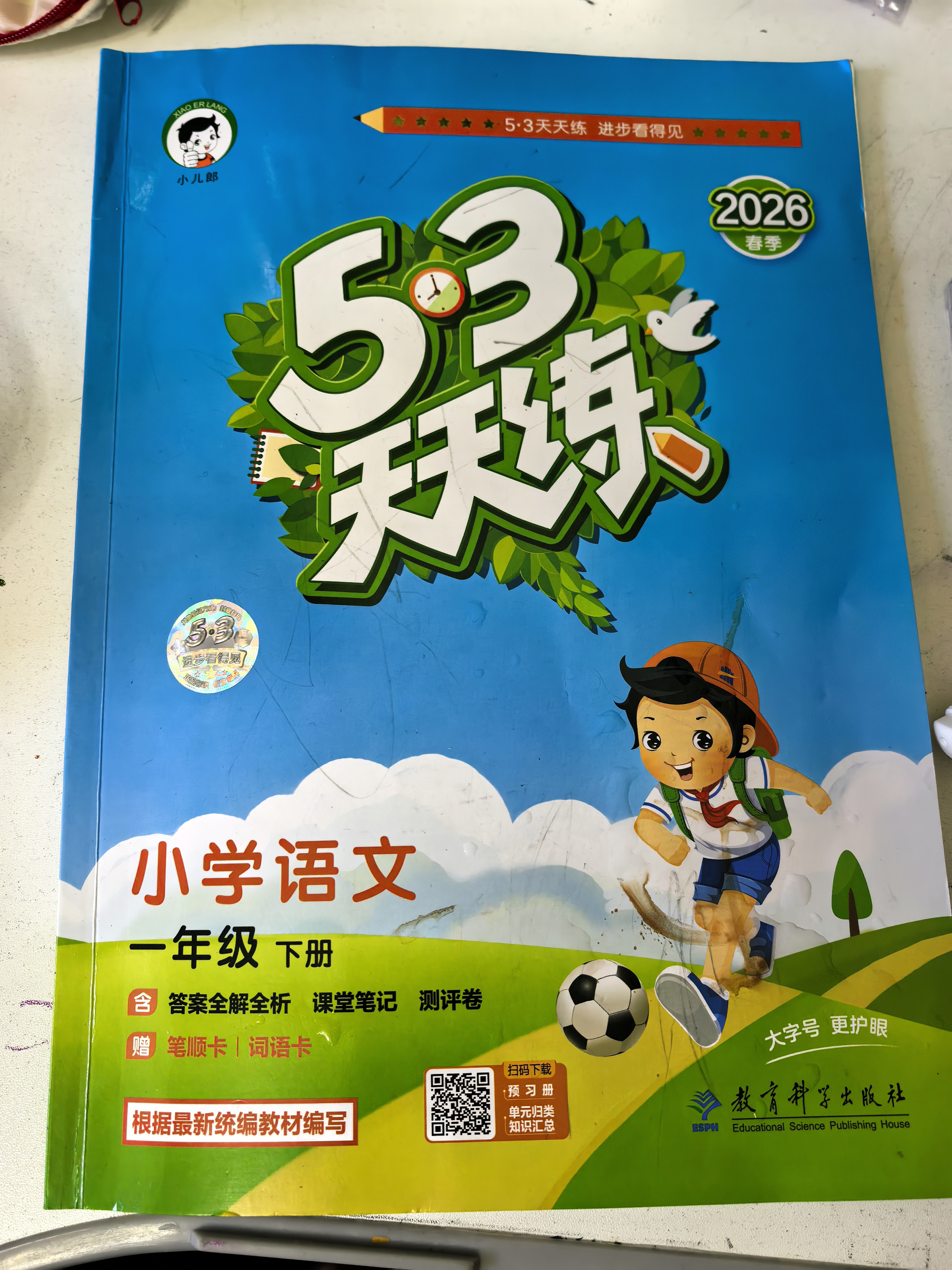 文轩【全新上市】2026版53天天练一二三四五六年级下上册人教北师苏教西师外研北京版语文数学英语教材同步随堂练习册曲一线5.3同步训练人教版五三天天练5+3 语文 人教版 一年级下册【2026春】 实拍图