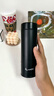 艾蒙多真空保温杯304不锈钢水杯女男商务简约便携喝水杯子 黑色350ml 实拍图