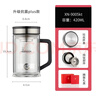 希诺抗菌玻璃杯双层带把手泡茶杯子男高档钛杯家用办公水杯XN-9005KT 实拍图