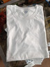 重磅纯棉短袖t恤男高档纯色印花休闲基础款内搭半袖打底衫 白色 L  125-140斤 实拍图