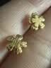 梦金园黄金耳钉樱花足金耳环5D硬金耳饰送女友生日礼物母亲节礼物 实拍图